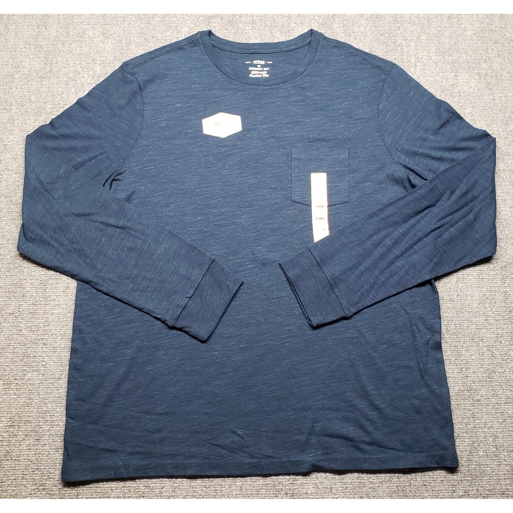 Urban Pipeline Pocket Tee Mens XL Blue Awesomely Soft Ultimate Long Sleeve New